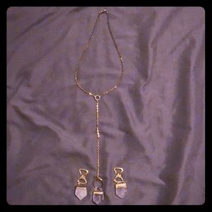 Quartz necklace and earrings set NOT FOR SALE